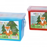 Gekleurde stoepkrijtjes in emmer – 15 stuks