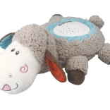 Pluche projector-schaapje met muziek 35 cm