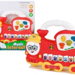 Interactief kinderpianootje locomotief – dierengeluiden, voertuiggeluiden en melodieën, rood