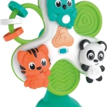 Baby-mobiel met diertjes voor kinderstoel met zuignap