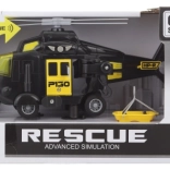 zwarte batterijhelikopter met lichten en geluiden