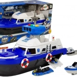 Politietransportschip met geluiden en lichten