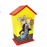 Houten spaarpot met Kleine Mol