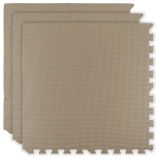 HUMBI schuimvloeronderlegger 180 × 60, grote waterdichte puzzel, veilig voor kinderen, 3 stuks, lichtbeige