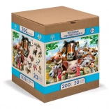 Houten puzzel met figuren – Leven op de boerderij