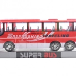 Kunststof bus met vliegwiel – rood