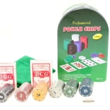 Pokerset in een metalen box