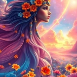 Puzzel Regenboogmeisje 500 stukjes