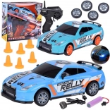 RC-driftauto met afstandsbediening 1:24 met pionnen en reservewielen