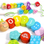 TOOKY TOY houten rijgrups – cijfers leren, 20 delen