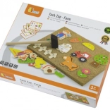 Houten kurkbord-hamerset boerderij Viga Montessori