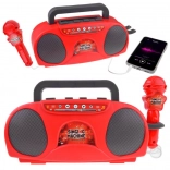 Draagbare kinder-karaoke met microfoon, rood