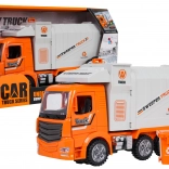 Interactieve vuilniswagen met licht en geluid – oranje