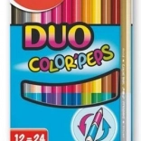 Ergonomische driehoekige kleurpotloden DUO Color'Peps 12 stuks