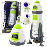 Ruimteraket met astronauten en voertuig – licht- en geluidseffecten