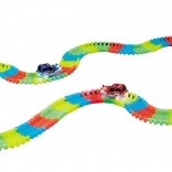 Lichtgevende racebaan met LED autootje