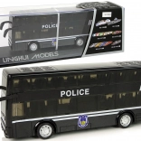 Dubbeldeks politiebus met frictie-aandrijving, licht en geluid