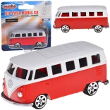 metalen model VOLKSWAGEN T1 1:56 rood-wit