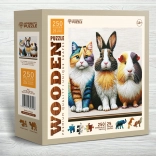 Houten puzzel Kat, Konijn en Cavia 250 stukjes van Wooden City