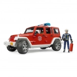 Rode brandweer Jeep Wrangler met figuur en accessoires