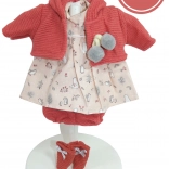 outfit voor Llorens-pop 33 cm, 4-delige set met haarelastiekjes