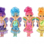 Fee-pop met vleugels 15 cm, mix van kleuren