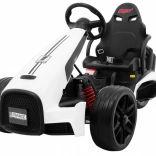 Elektrische kinder go-kart Bolid XR-1 wit met verstelbaar stuur en sportstoel