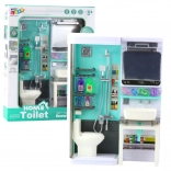 Kinderbadkamer – douche, wastafel en toilet met licht en geluid