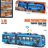 Trolleybus blauw op schaal 1:16
