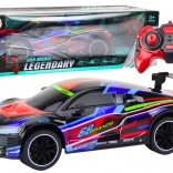 RC sportauto 1:10 met LED-verlichting, snelheid 25 km/u, zwart