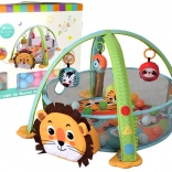 Educatieve speelmat leeuw 3-in-1 met speelrand en ballen, melodieën