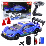 RC-drift raceauto blauw 30 km/u 1:16