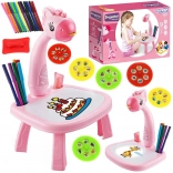 Woopie kinderprojector om te tekenen roze giraffe met uitwisbaar bord en stiften