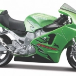 Metalen model van motorfiets KAWASAKI Ninja ZR-12R 1:18 met voetstuk