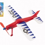 Schuimvliegtuig met opwindpropeller, 22 × 26 cm, 3 kleuren