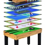 Speel- en spellentafel 12-in-1 voor kinderen en volwassenen 105 × 57 × 71 cm – tafelvoetbal, airhockey, biljart, tafeltennis, schaken en meer