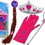 Accessoireset voor kleine prinsesjes Toverstok Handschoen Kroon Vlechten