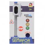 Verkeerslicht met borden voor kinderen 24 × 14 cm met lichteffecten