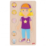 Goki houten puzzel menselijk lichaam meisje