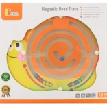 Houten magnetisch slakken-doolhof