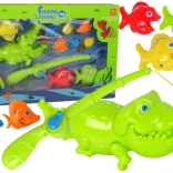 Behendigheidsspel: Vissersset met hengel, krokodil en visjes