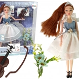 Pop EMILY met viool en bloemen