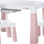 Plastic tafeltje met stoelen FREEON Neo wit en roze
