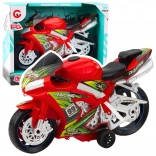 Racemotor speelgoed met licht- en geluidseffecten rood