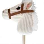 Pluchen hobbelpaard op stok met geluiden