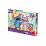 Dino puzzel Stitch op het strand 100 XL stukjes