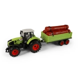 Tractor met aanhanger voor hout 45 cm