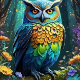 Puzzel Blauwe Uil 500 stukjes