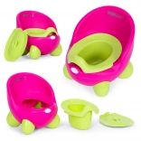 ECOTOYS roze-groene kinderpotje met antislipvoetjes