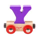 Houten wagon met letter Y BIGJIGS RAIL